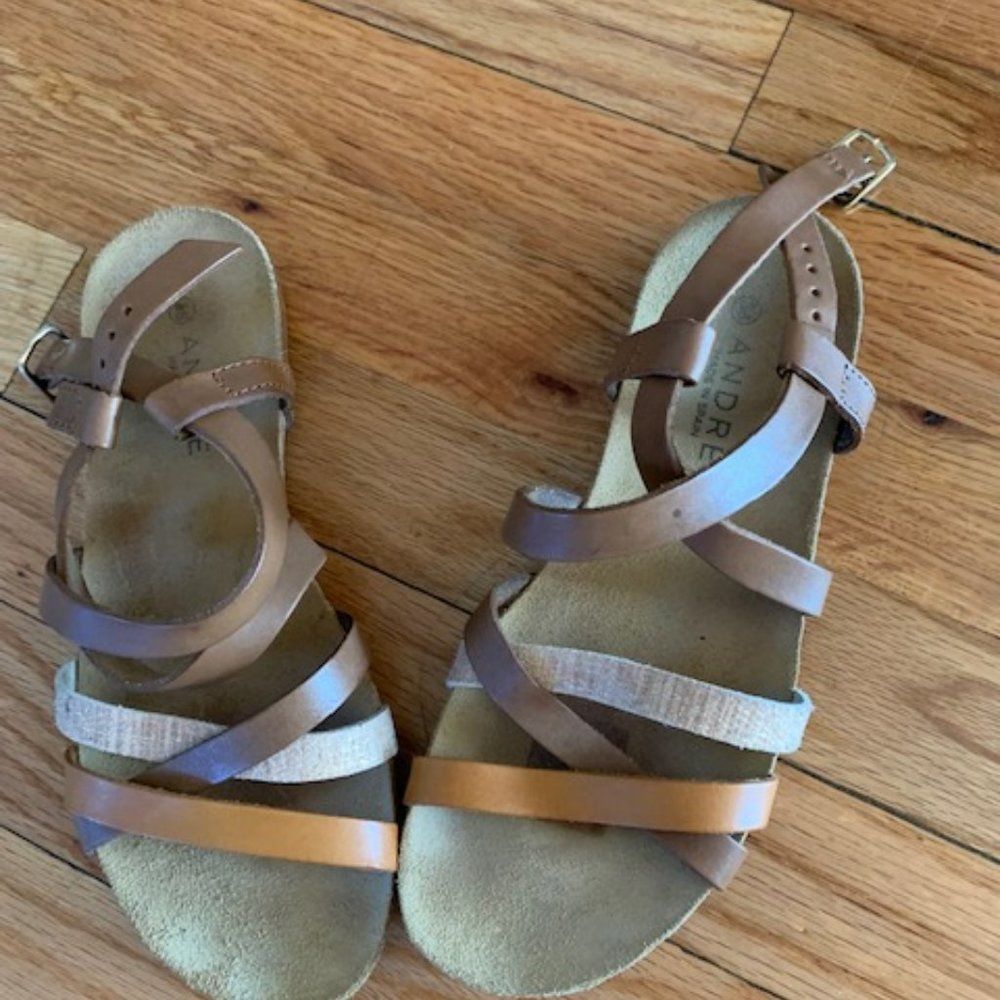 andre made in spain leather strappy sandals size 36/6.5